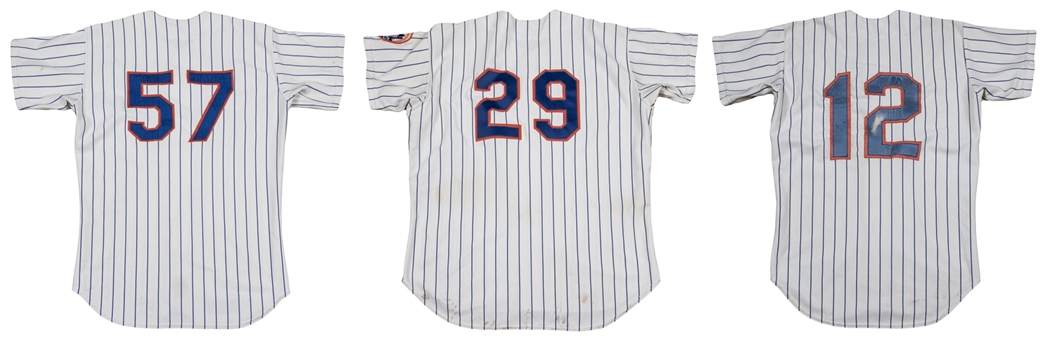 Lot of (3) 1970s New York Mets Game Used Jerseys 